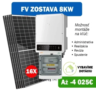 Fotovoltická zostava 8000W menič GoodWe