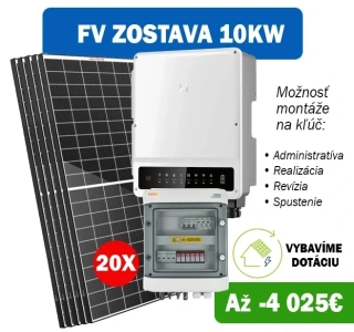 Fotovoltická zostava 10 000W menič GoodWe