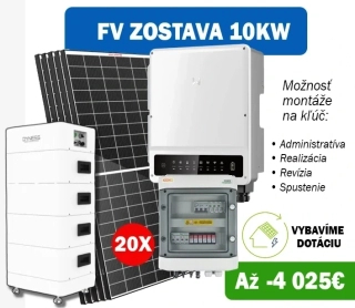 Fotovoltická zostava 10 000W menič GoodWe + batéria Dyness T14